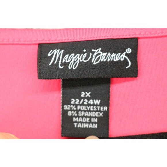 Maggy Barnes Pink Sleeveless Silky Top-Size 2X(22-24W)-Office-Business-Soft - Picture 4 of 8